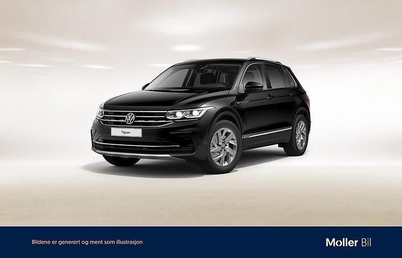Svart Begagnad 2021 VW Tiguan Elegance SUV | 309 900 kr (Marknadspris) - Bild 1/4