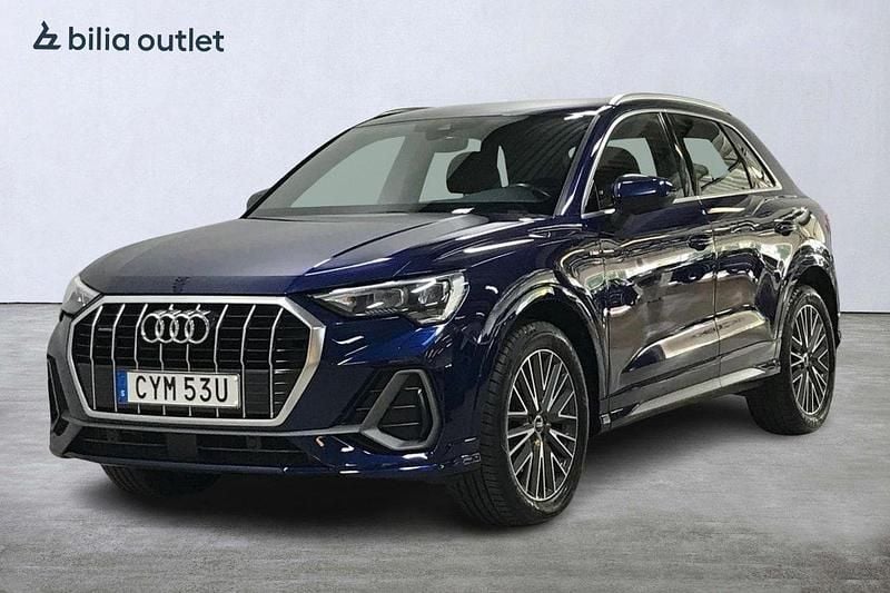 Blå Begagnad 2021 Audi Q3 S-Line SUV | 369 900 kr (Dyr) - Bild 1/3
