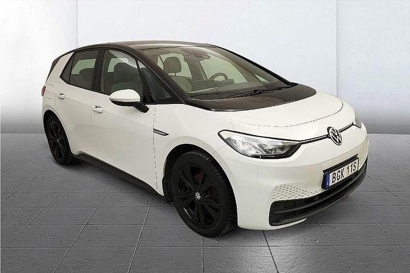 Begagnad VW ID.3 Pro 150 kW (204 HK) 2021 Vit Halvkombi