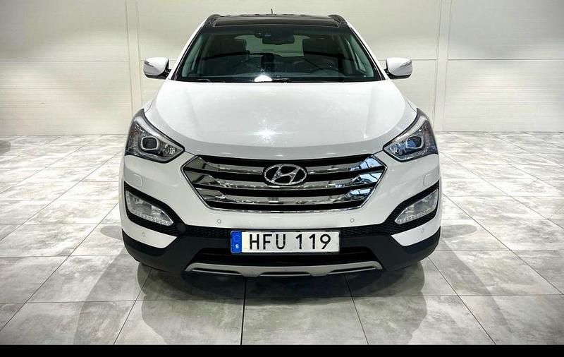 Vit Begagnad 2014 Hyundai Santa Fe Premium SUV | 148 000 kr (Lite dyr) - Bild 1/4
