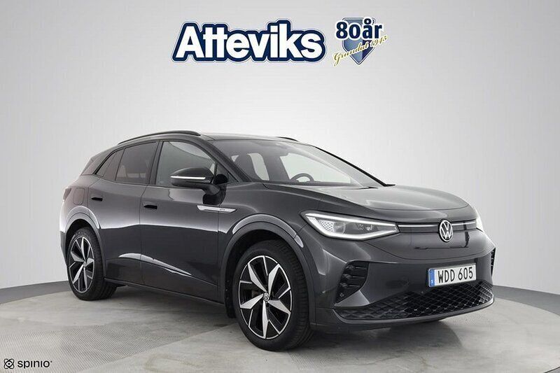 Mörkgrå Begagnad 2022 VW ID.4 GTX SUV | 359 900 kr (Bra pris) - Bild 1/4