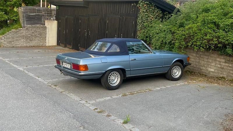 Begagnad Mercedes SL350 195 HK (143 kW) 1972 Ljusblå Cab