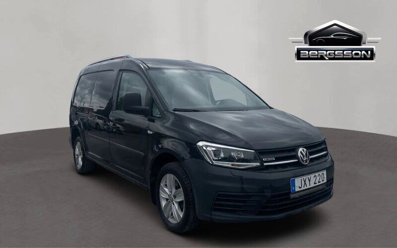 Svart Begagnad 2018 VW Caddy Maxi Minibuss | 169 900 kr (Marknadspris) - Bild 1/4