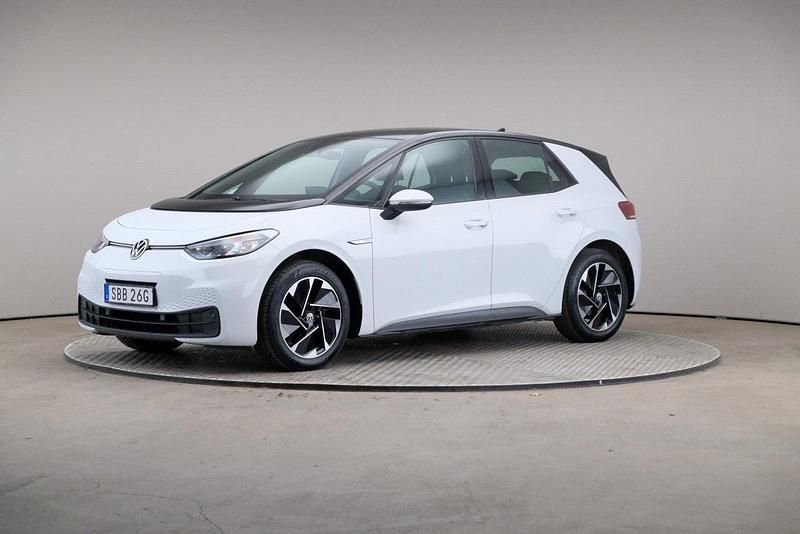 Vit Begagnad 2021 VW ID.3 Pro Performance Halvkombi | 235 000 kr (Marknadspris) - Bild 1/4