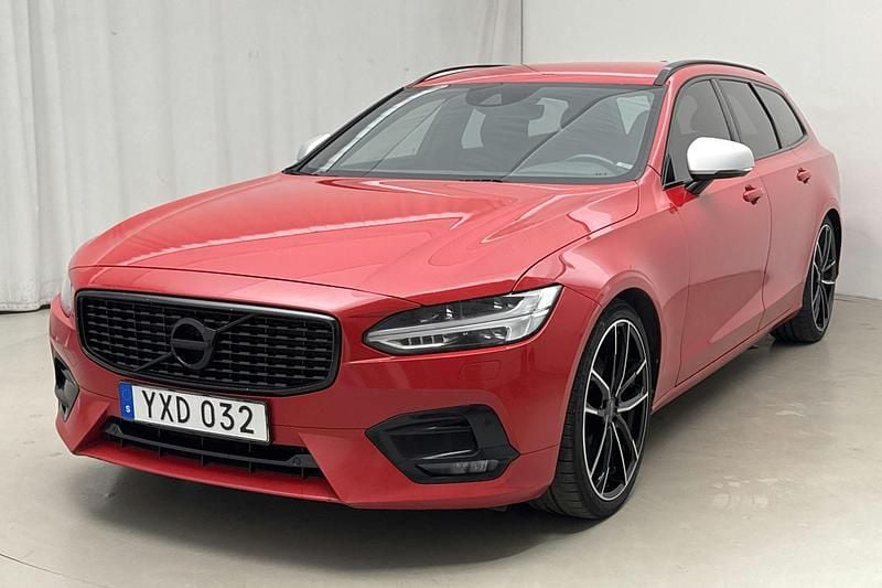 Röd Begagnad 2018 Volvo V90 R-Design Kombi | 200 000 kr (Superpris) - Bild 1/4