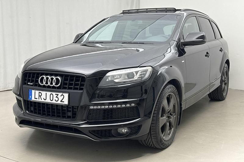 Svart Begagnad 2013 Audi Q7 S-Line SUV | 186 000 kr - Bild 1/4