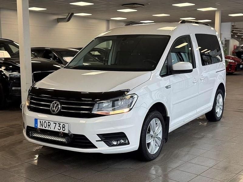 Begagnad VW Caddy Life 126 HK (92 kW) 2018 Vit Minibuss