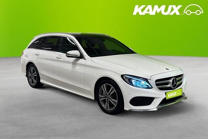 Vit Begagnad 2018 Mercedes C220 AMG Kombi | 238 800 kr (Bra pris) - Bild 1/4