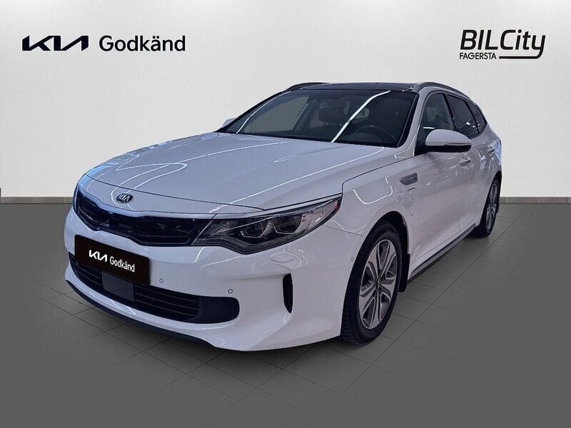 Vit Begagnad 2018 Kia Optima Hybrid 2 Sedan | 199 900 kr (Marknadspris) - Bild 1/4