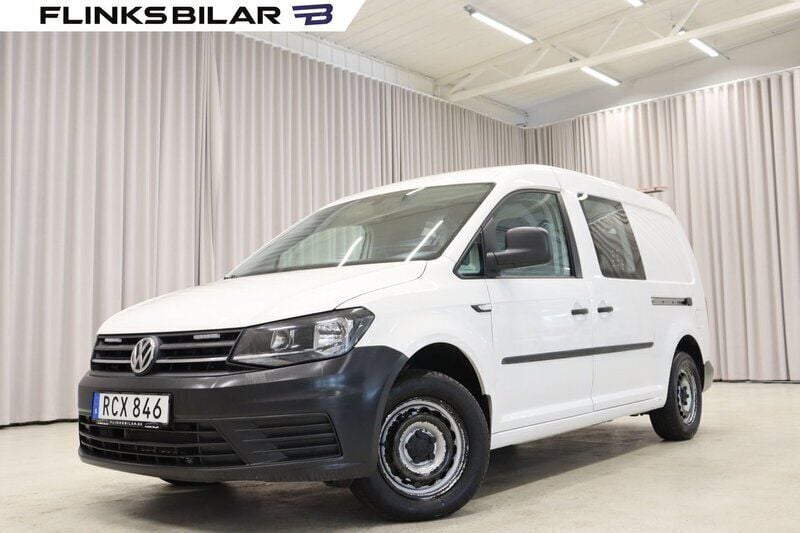 Vit Begagnad 2016 VW Caddy Maxi Minibuss | 109 900 kr (Marknadspris) - Bild 1/4