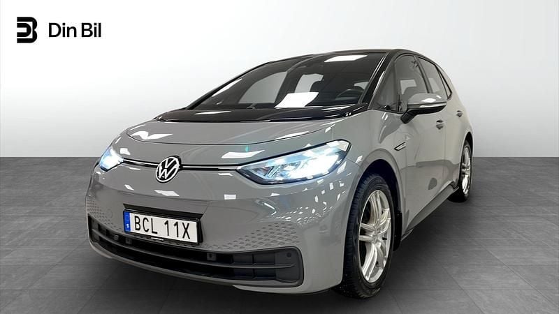 Grå Begagnad 2021 VW ID.3 Pro Performance Halvkombi | 209 900 kr (Bra pris) - Bild 1/4