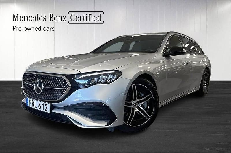 Hightech silver metallic Begagnad 2024 Mercedes E300 AMG line Kombi | 619 000 kr - Bild 1/4
