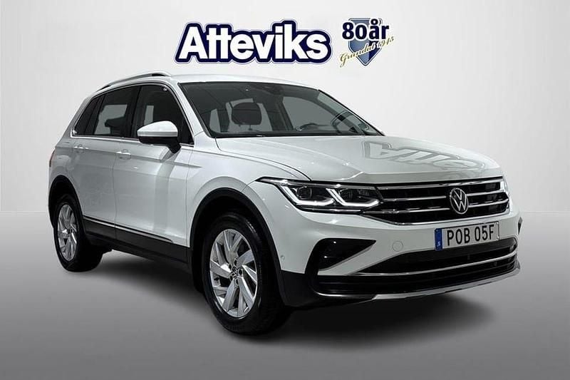Vit Begagnad 2022 VW Tiguan Elegance SUV | 309 900 kr (Bra pris) - Bild 1/4