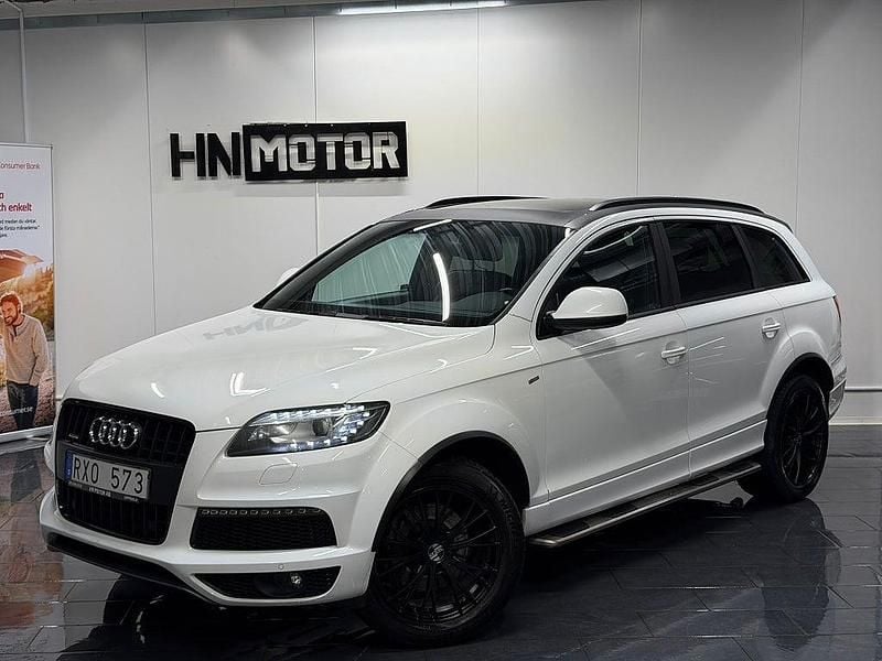 Vit Begagnad 2010 Audi Q7 S-Line SUV | 144 900 kr (Marknadspris) - Bild 1/4