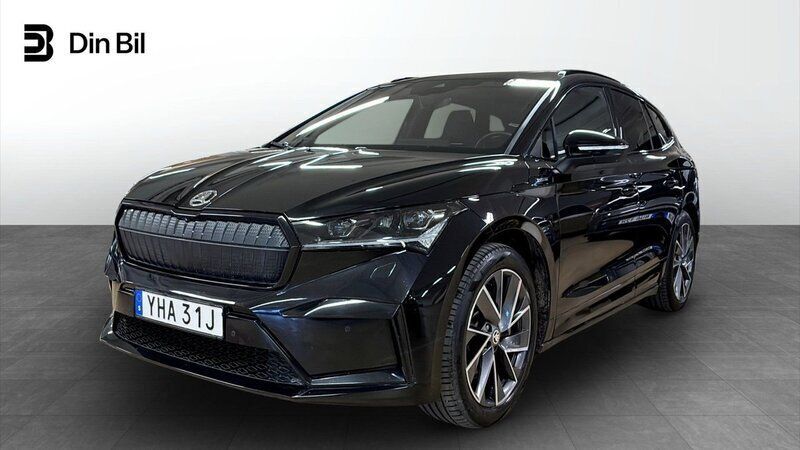 Svart Begagnad 2022 Skoda Enyaq iV SportLine SUV | 419 900 kr (Marknadspris) - Bild 1/4