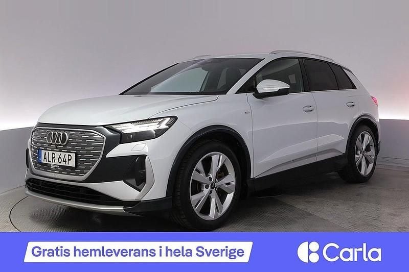 Vit Begagnad 2022 Audi Q4 e-tron S-Line SUV | 369 990 kr (Marknadspris) - Bild 1/4