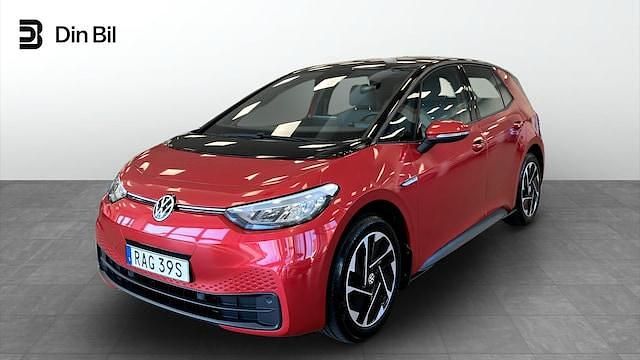 Mörkröd Begagnad 2022 VW ID.3 Pro Performance Halvkombi | 289 800 kr (Bra pris) - Bild 1/4