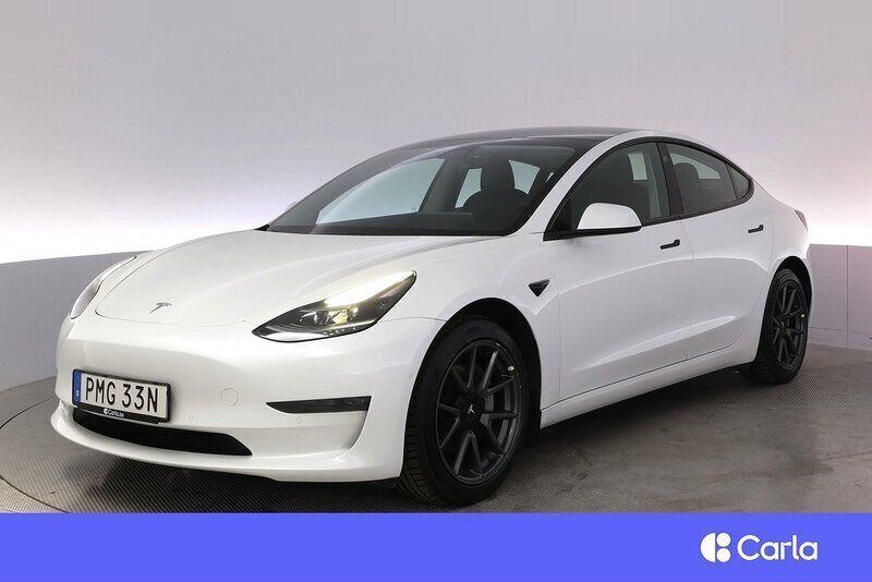 Vit Begagnad 2021 Tesla Model 3 Long Range AWD Sedan | 292 900 kr (Marknadspris) - Bild 1/3