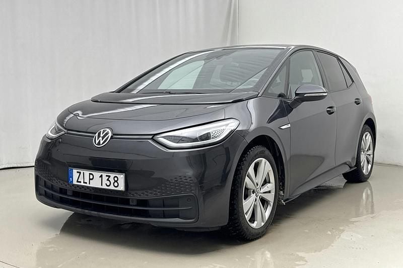 Begagnad VW ID.3 Pro Performance 150 kW (204 HK) 2021 Mörkgrå Halvkombi