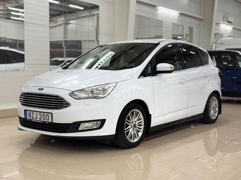 Vit Begagnad 2016 Ford C-MAX Titanium Minibuss | 89 900 kr (Marknadspris) - Bild 1/4