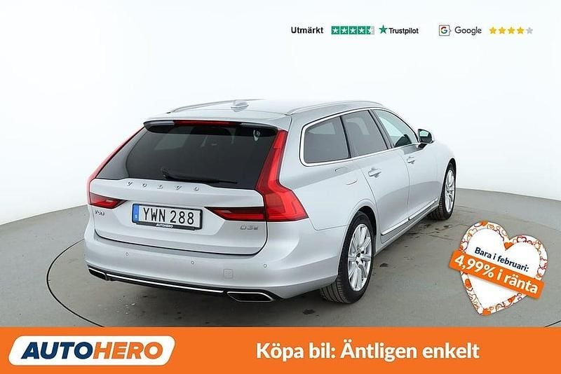 Begagnad Volvo V90 Inscription 151 HK (111 kW) 2017 Silver Kombi