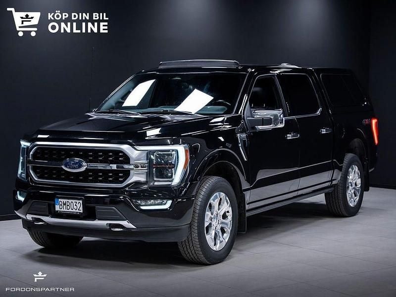 Svart Begagnad 2021 Ford F-150 Platinum Pickup | 698 900 kr (Marknadspris) - Bild 1/4