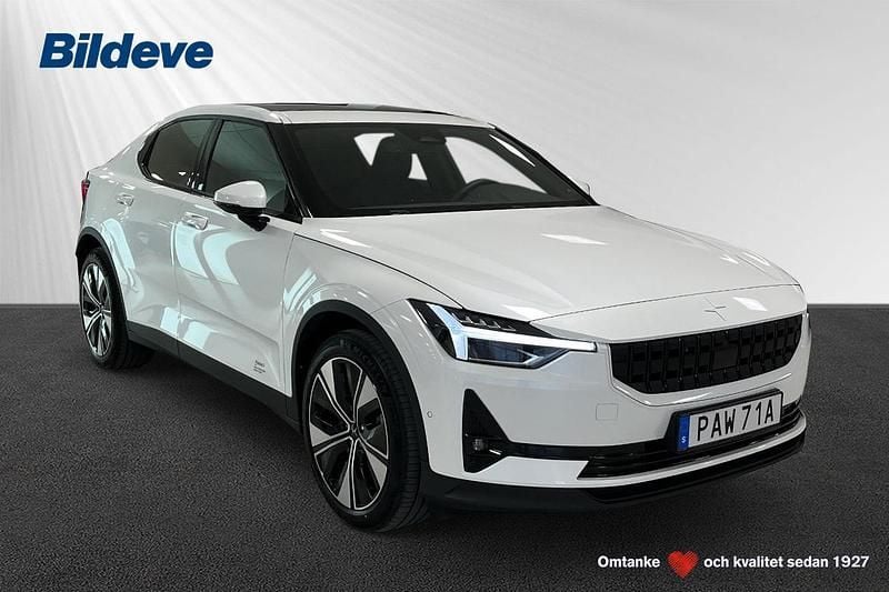 Vit Begagnad 2022 Polestar 2 Long Range Single Motor Halvkombi | 339 900 kr (Bra pris) - Bild 1/4