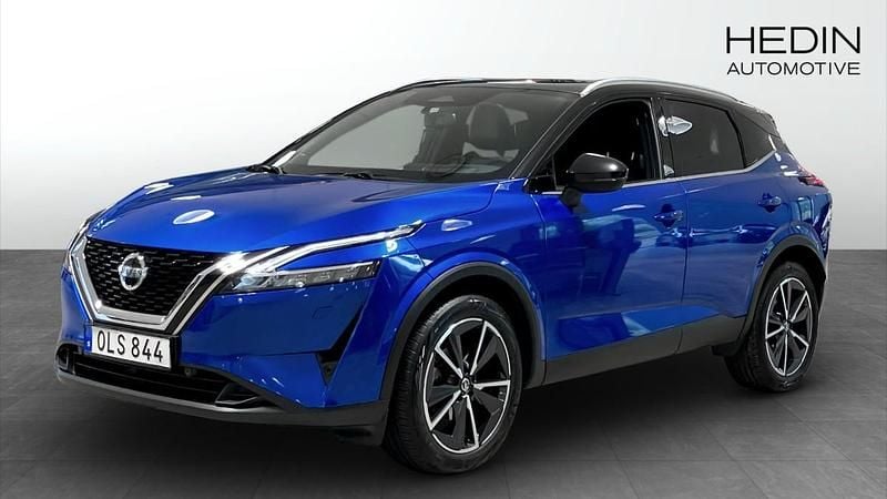 Blå (blue) Begagnad 2021 Nissan Qashqai Tekna+ SUV | 269 900 kr (Superpris) - Bild 1/4