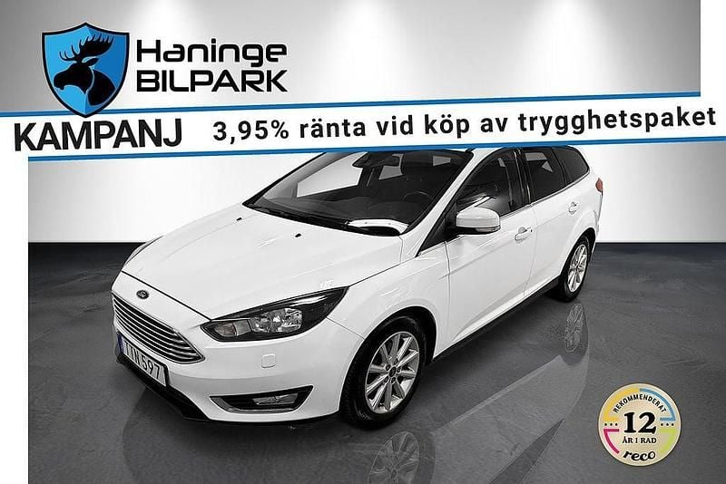 Vit Begagnad 2017 Ford Focus Titanium Kombi | 89 995 kr (Bra pris) - Bild 1/2