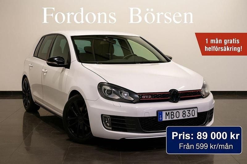 Vit Begagnad 2011 VW Golf VII GTD Halvkombi | 89 000 kr (Bra pris) - Bild 1/4