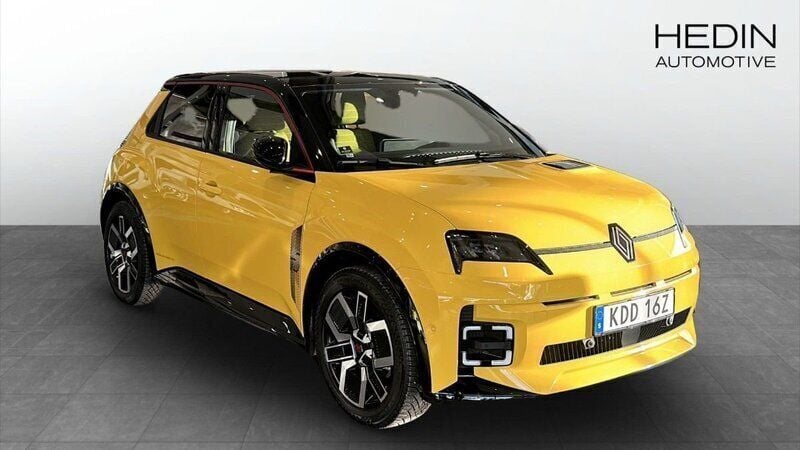 Ny Renault R5 Iconic 110 kW (150 HK) 2025 Gul Halvkombi