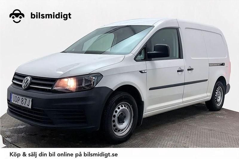Vit Begagnad 2019 VW Caddy Maxi Minibuss | 172 900 kr (Bra pris) - Bild 1/3