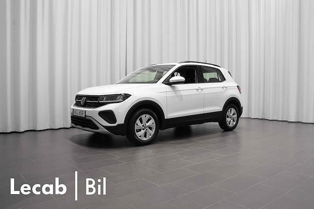 Vit (pure white) Begagnad 2024 VW T-Cross Life SUV | 214 500 kr (Marknadspris) - Bild 1/4