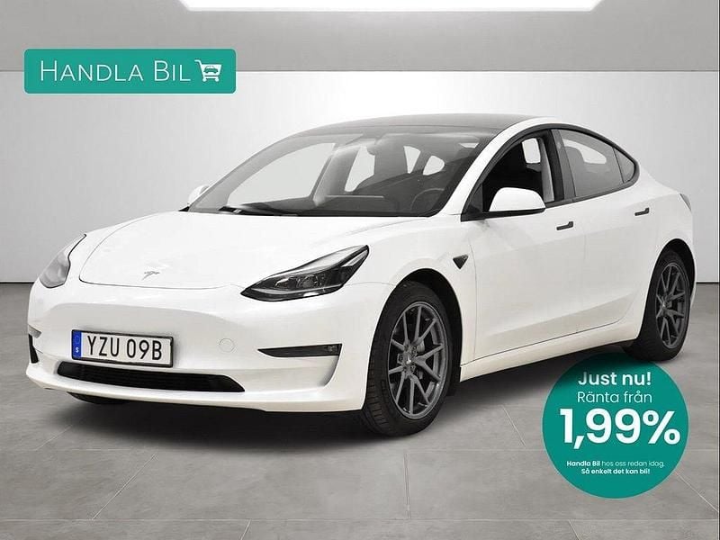 Vit Begagnad 2021 Tesla Model 3 Long Range Sedan | 249 900 kr (Marknadspris) - Bild 1/3