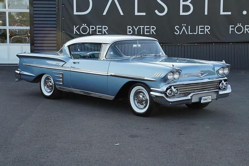 Silver blue Begagnad 1958 Chevrolet Coupé Sport Sportkupé | 595 000 kr - Bild 1/4