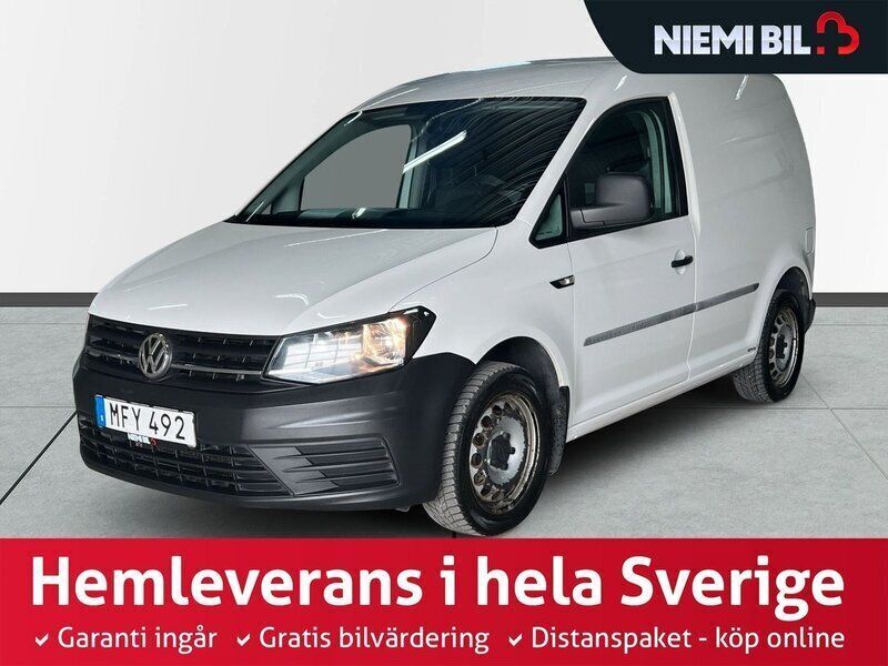 Vit Begagnad 2018 VW Caddy S Minibuss | 169 900 kr (Marknadspris) - Bild 1/3