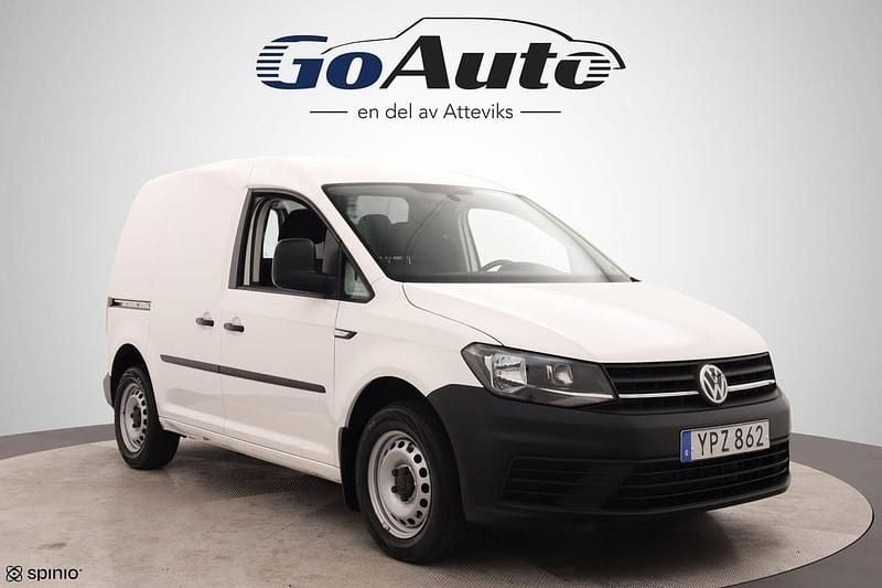 Vit Begagnad 2018 VW Caddy Minibuss | 119 500 kr (Marknadspris) - Bild 1/4
