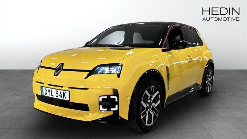Ny Renault R5 Iconic 110 kW (150 HK) 2025 Gul Halvkombi