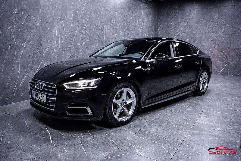 Begagnad Audi A5 Sportback Proline 190 HK (139 kW) 2018 Svart Halvkombi