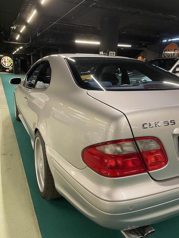 Begagnad Mercedes CLK55 AMG AMG 347 HK (255 kW) 2000 Silver Sportkupé