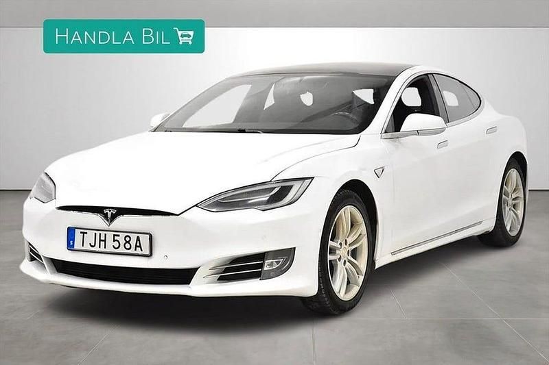 Vit Begagnad 2019 Tesla Model S Long Range AWD Halvkombi | 269 900 kr - Bild 1/4