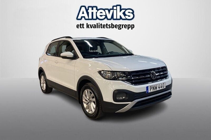 Vit Begagnad 2021 VW T-Cross SUV | 179 900 kr (Marknadspris) - Bild 1/4