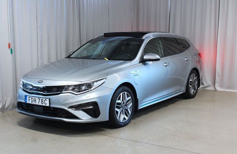 Grå Begagnad 2019 Kia Optima Hybrid 2 Sedan | 229 900 kr (Lite dyr) - Bild 1/4