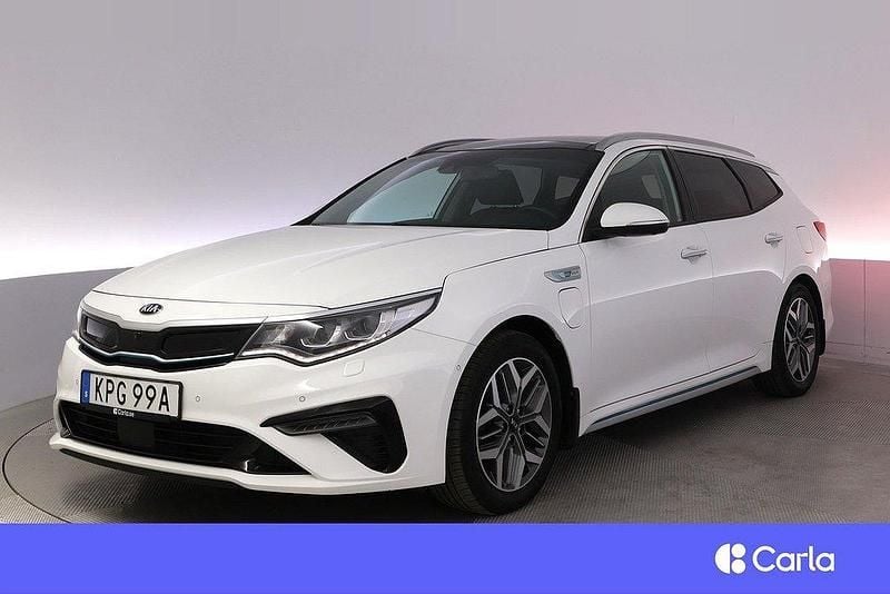 Vit Begagnad 2019 Kia Optima Hybrid 2 Sedan | 254 900 kr (Lite dyr) - Bild 1/4