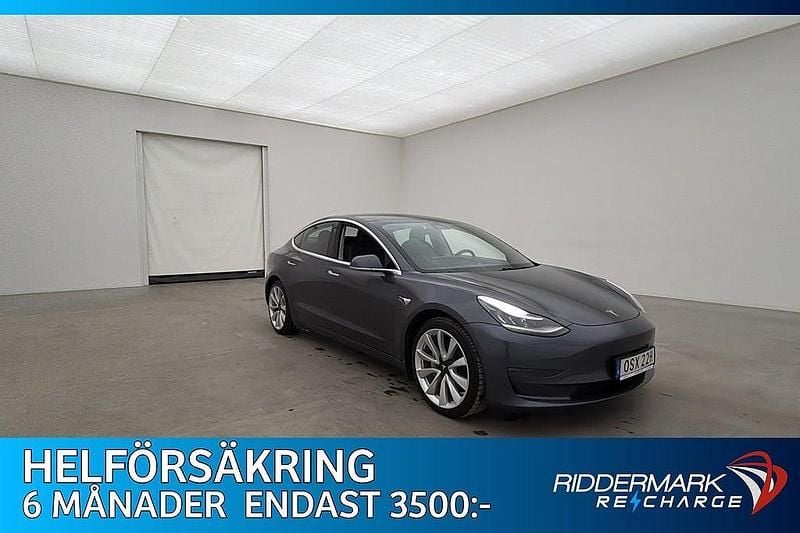 Begagnad Tesla Model 3 Long Range AWD 366 kW (498 HK) 2020 Grå Sedan