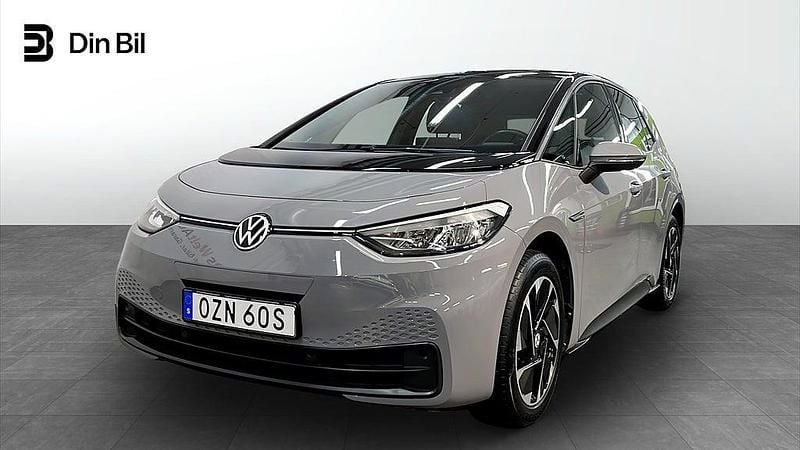 Begagnad VW ID.3 Pro Performance 150 kW (204 HK) 2022 Moonstone grey black Halvkombi