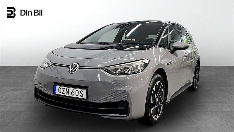 Moonstone grey black Begagnad 2022 VW ID.3 Pro Performance Halvkombi | 274 900 kr (Marknadspris) - Bild 1/4