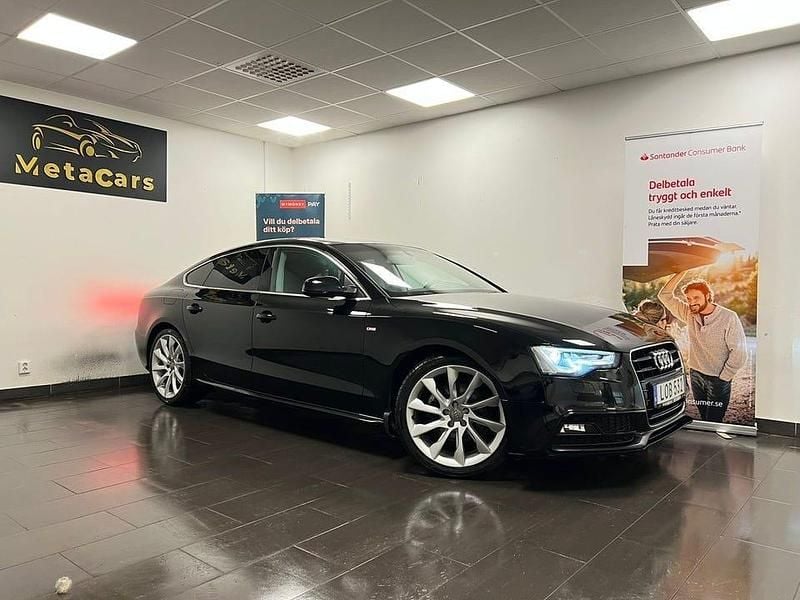 Begagnad Audi A5 Sportback S-Line 190 HK (139 kW) 2015 Svart Halvkombi