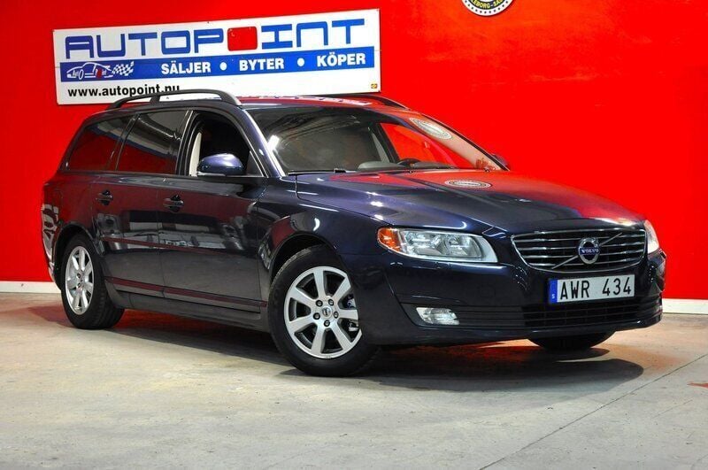 Blå (blåmet/delläder) Begagnad 2014 Volvo V70 Kinetic Kombi | 139 900 kr (Lite dyr) - Bild 1/4