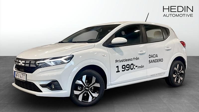 Vit (white) Begagnad 2024 Dacia Sandero Expression Halvkombi | 184 900 kr (Bra pris) - Bild 1/4